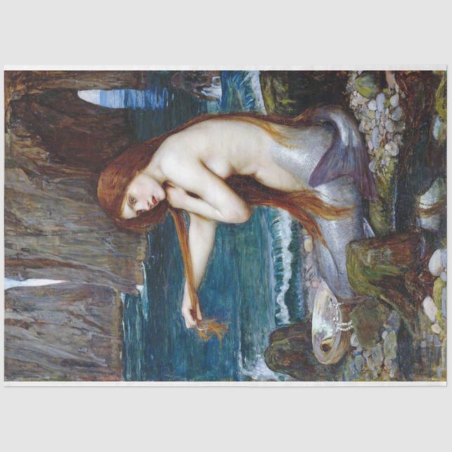 Mermaid, John William Waterhouse Seidenpapier (Vorderseite)