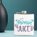 Mermaid Juice Glitzer Handwriting Funny Flachmann<br><div class="desc">Dieses Design kann personalisiert werden, indem Sie die Option Anpassen auswählen, um Text hinzuzufügen oder andere Änderungen vorzunehmen. Wenn dieses Produkt die Möglichkeit hat, das Design auf einen anderen Gegenstand zu übertragen, stellen Sie bitte sicher, dass das Design bei Bedarf angepasst wird. Kontaktieren Sie mich unter colorflowcreations@gmail.com , wenn Sie...</div>