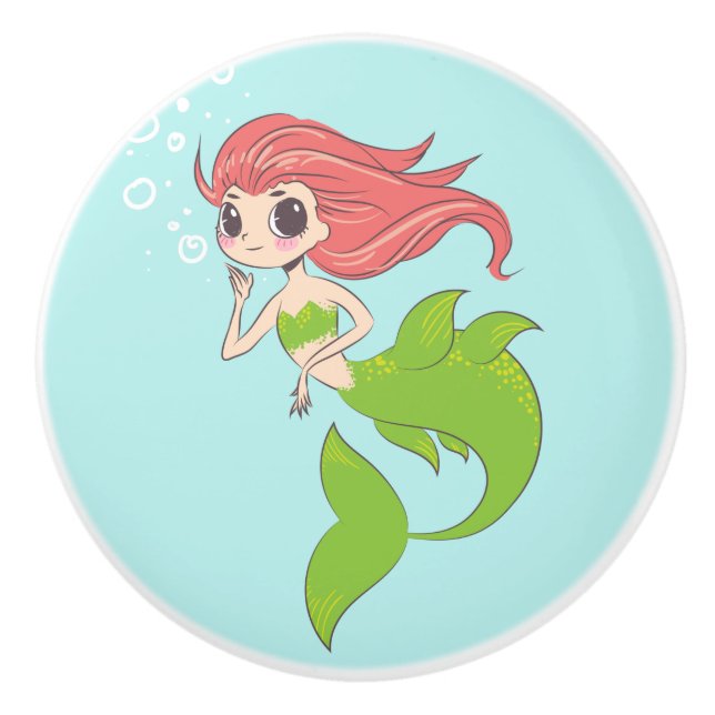 Mermaid Keramikknauf (Vorderseite)