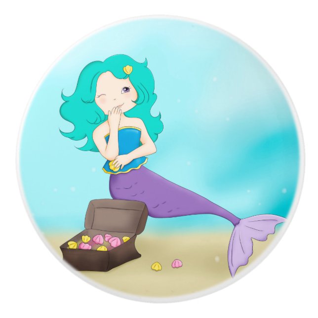 Mermaid Keramikknauf (Vorderseite)
