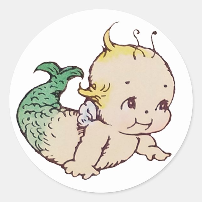 Mermaid Kewpie Stickers (Vorderseite)