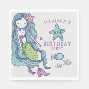 Mermaid Kindergeburtstag Party Serviette