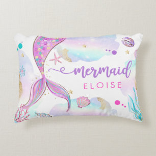 Mermaid Kinderzimmer Baby Duschgeschenk Personalis Dekokissen