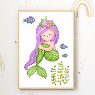 Mermaid Kinderzimmer Poster Ocean Kids Room Decke