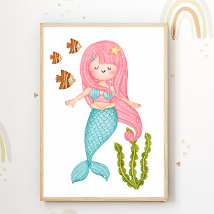 Mermaid Kinderzimmer Poster Ocean Kids Room Decke