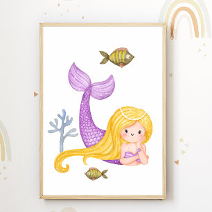 Mermaid Kinderzimmer Poster Ocean Kids Room Decke
