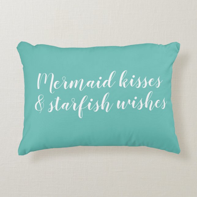 Mermaid Kisses Starfish wünscht Accent Pillow Dekokissen (Vorderseite)