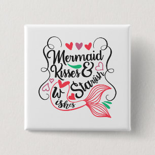 Mermaid Kisses Starfish wünscht Button
