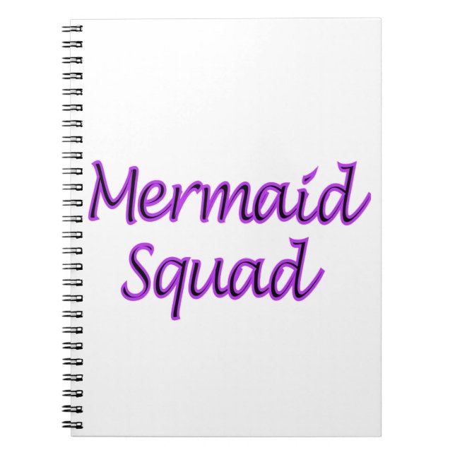 Mermaid-Kneipe in lila Text Notizblock (Vorderseite)