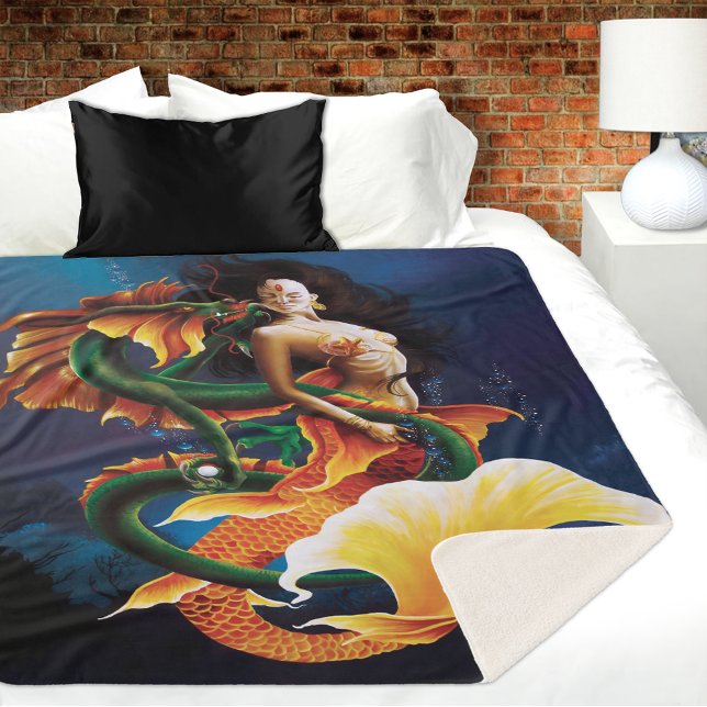 Mermaid Koi Dragon Fantasy Sherpadecke (Von Creator hochgeladen)