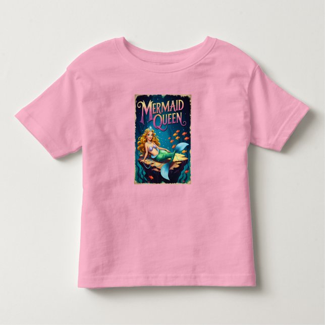 Mermaid Königin Kleinkind Girls Ocean Princess T-S Kleinkind T-shirt (Vorderseite)