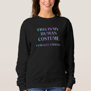 Mermaid Kostüm Easy Halloween Kostümideen Sweatshirt