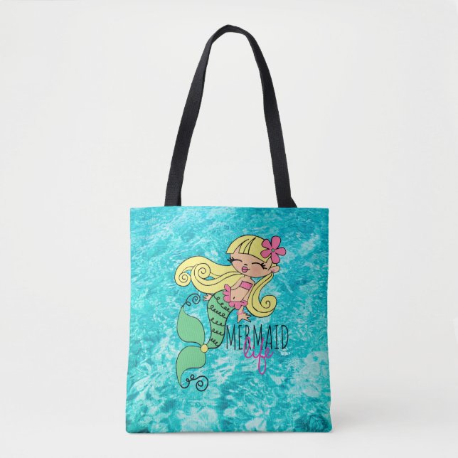 Mermaid Life BL Tote Bag (Vorderseite)