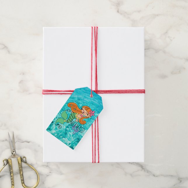 Mermaid Life RH Gift Tags Geschenkanhänger (Mit Garn)