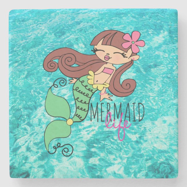 Mermaid Life Untersetzer (Vorderseite)