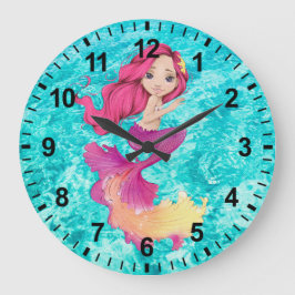 Mermaid Life Wall Clock Große Wanduhr