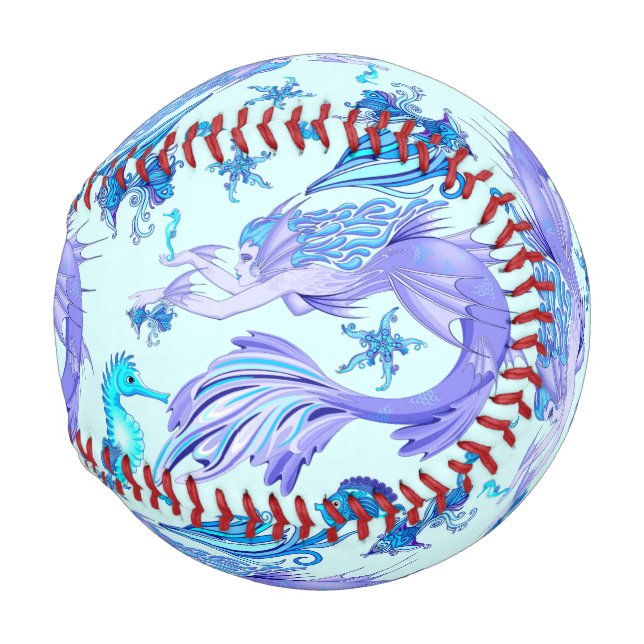 Mermaid Lila Fairy Creation Baseball (Rückseite Links)