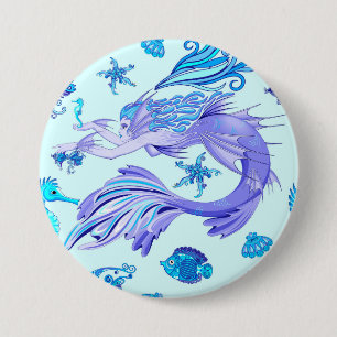 Mermaid Lila Fairy Creation Button