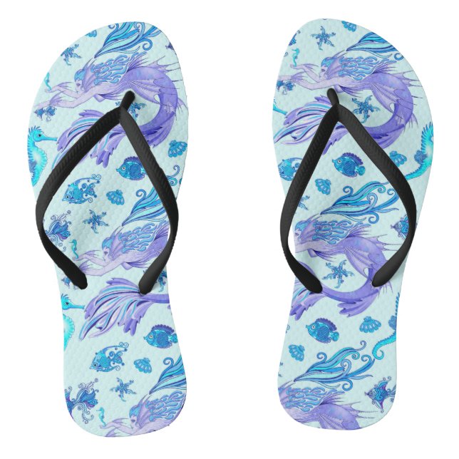Mermaid Lila Fairy Creation Flip Flops (Fußbett)