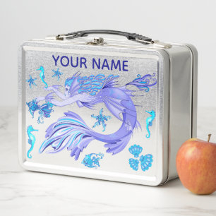 Mermaid Lila Fairy Creation Metall Brotdose