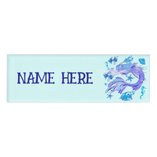 Mermaid Lila Fairy Creation Namenschild