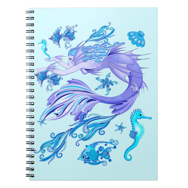 Mermaid Lila Fairy Creation Notizblock (Vorderseite)