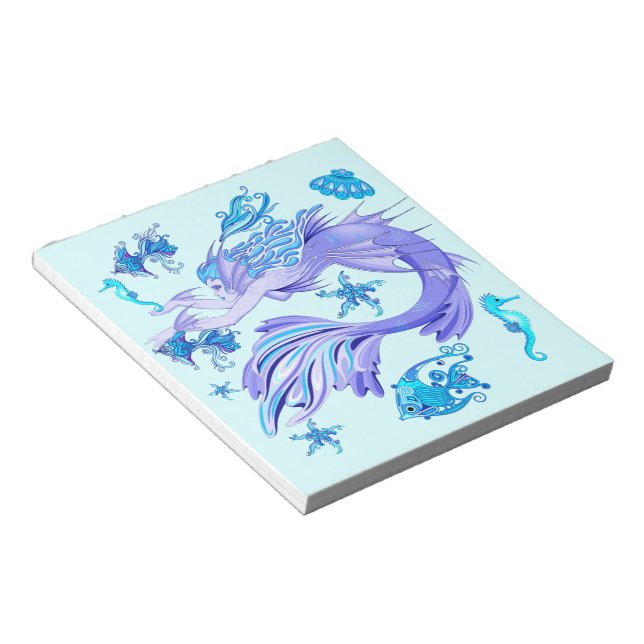 Mermaid Lila Fairy Creation Notizblock (angewinkelt)