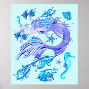 Mermaid Lila Fairy Creation Poster