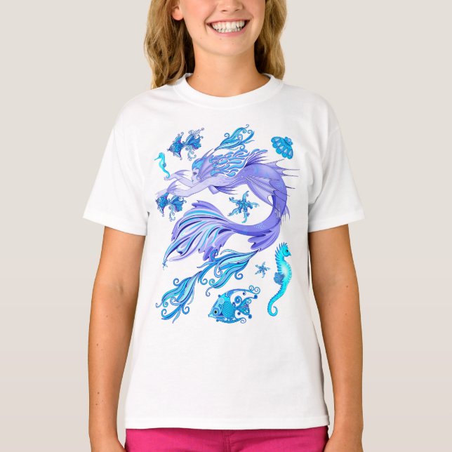 Mermaid Lila Fairy Creation T-Shirt (Vorderseite)