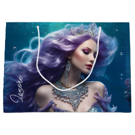 Mermaid Lila Hair Große Geschenktüte
