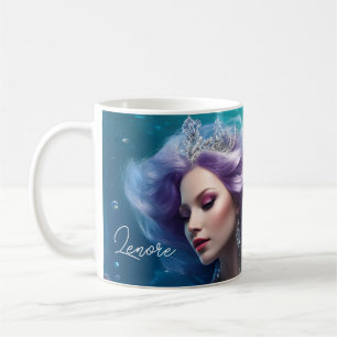 Mermaid Lila Hair Kaffeetasse