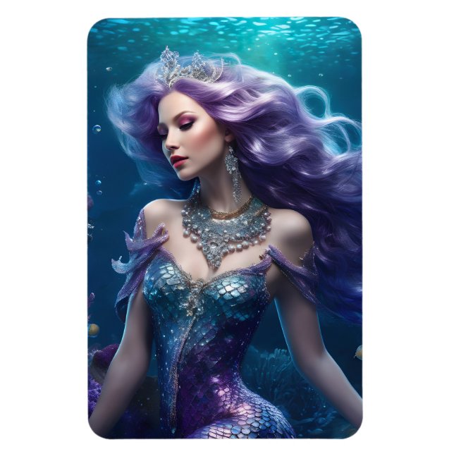 Mermaid Lila Hair Magnet (Vertikal)