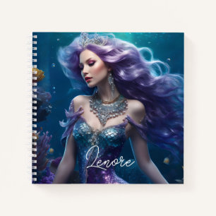 Mermaid Lila Hair Notizbuch