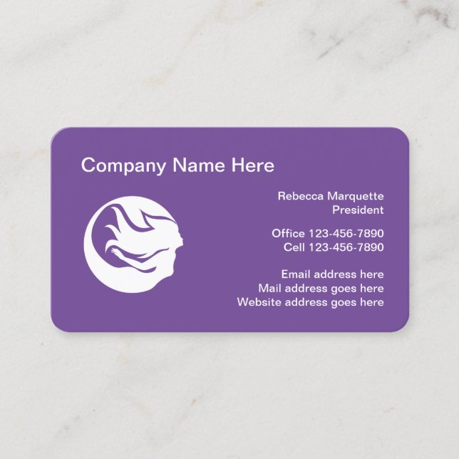 Mermaid Logo Thema Rundete Ecke Business Cards Visitenkarte (Vorderseite)
