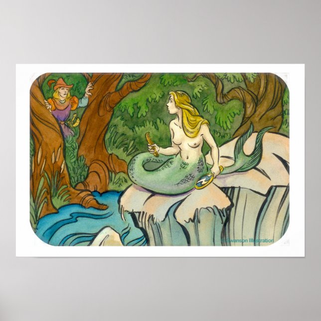 Mermaid Lorelei und Prinz verzaubert Poster (Vorne)