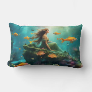 Mermaid - Lumbar Pillow 13" x 21" Lendenkissen