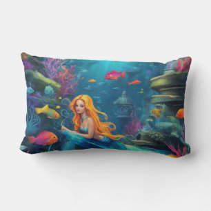 Mermaid - Lumbar Pillow 13" x 21" Lendenkissen