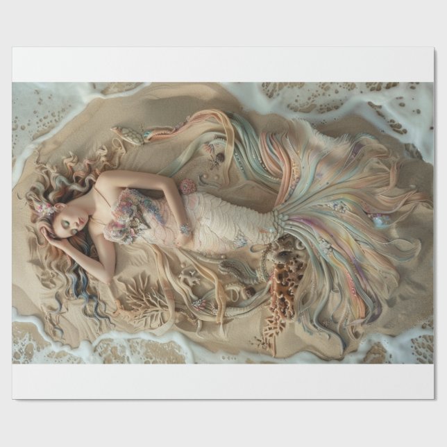 Mermaid Lyfe3 Geschenkpapier (Flach)