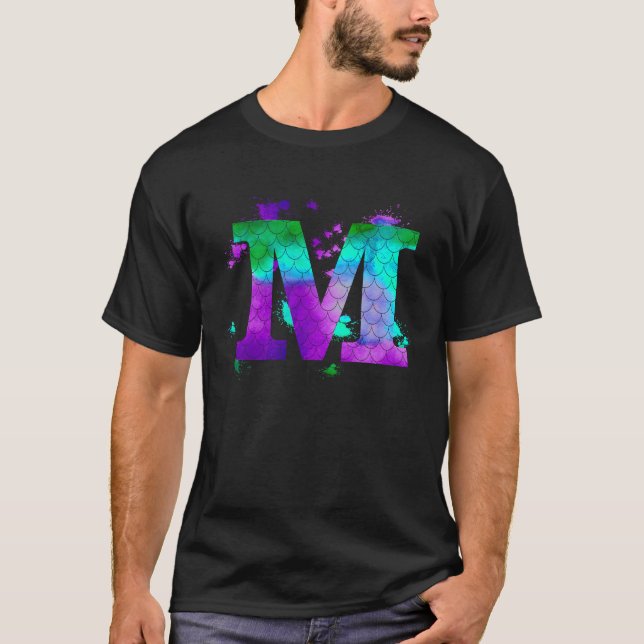 Mermaid M mit Skala T T-Shirt (Vorderseite)