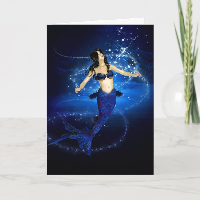 Mermaid Magic Birthday Card Karte (Vorderseite)