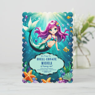 Mermaid Magic Birthday Einladungen - Splash