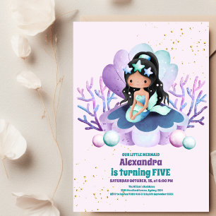 Mermaid Magical Birthday Party Einladung