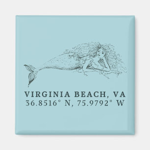 Mermaid Magnet - Koordinaten von Virginia Beach, V