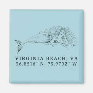 Mermaid Magnet - Koordinaten von Virginia Beach, V
