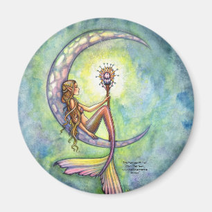 Mermaid Magnet, Mermaid Moon von Molly Harrison Magnet