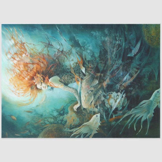 Mermaid Maiden Seidenpapier (Vorderseite)