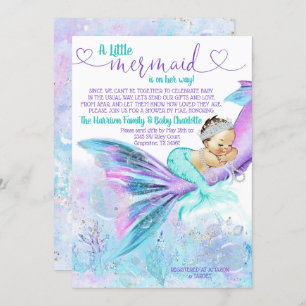 Mermaid Mail Baby Dusche Einladung
