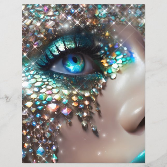 Mermaid Makeup Face Jewels (Vorderseite)