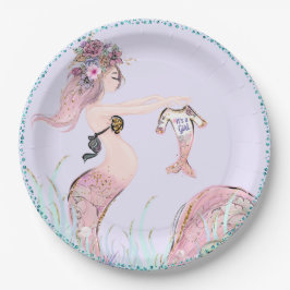 Mermaid Mama Baby Duschpapier Teller