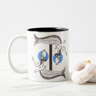 Mermaid männlich Kaiser Triton Zweifarbige Tasse